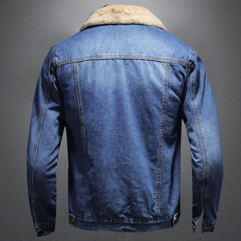 Stijlvolle Winter Denim Jack met Fleece voor Mannen