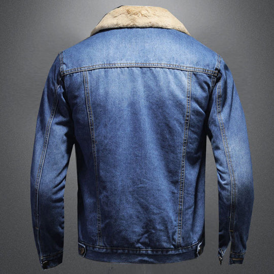 Stijlvolle Winter Denim Jack met Fleece voor Mannen