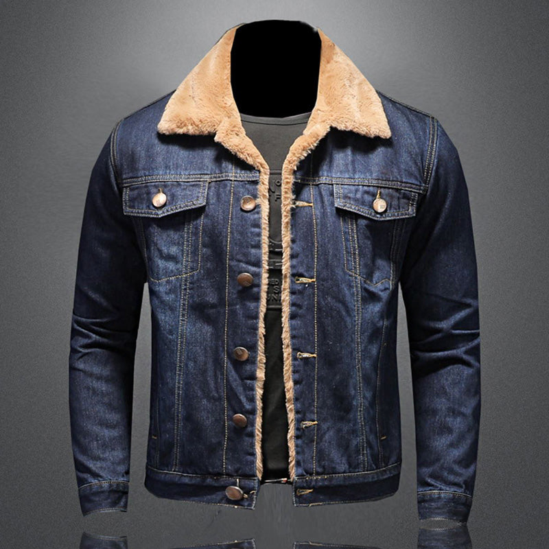 Stijlvolle Winter Denim Jack met Fleece voor Mannen