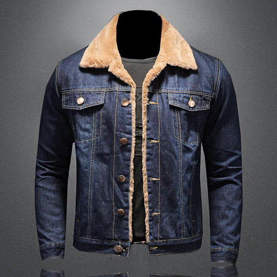 Stijlvolle Winter Denim Jack met Fleece voor Mannen