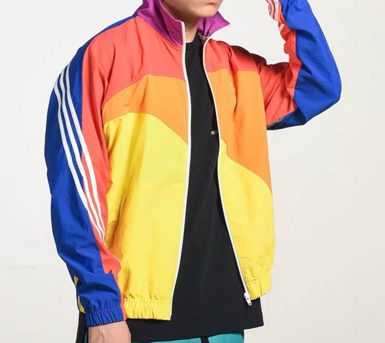 Retro Sportieve Windbreaker voor Mannen