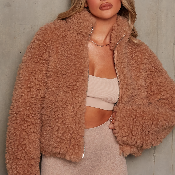 Teddy Fleece Jas met Rits voor Vrouwen