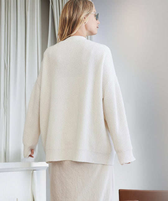 Geribbelde Cardigan met Knopen voor Vrouwen