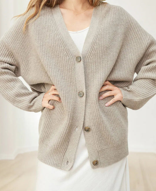 Geribbelde Cardigan met Knopen voor Vrouwen