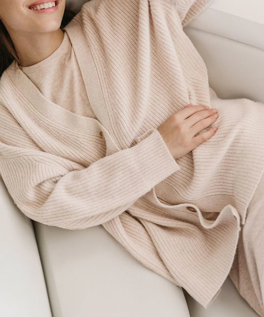 Geribbelde Cardigan met Knopen voor Vrouwen