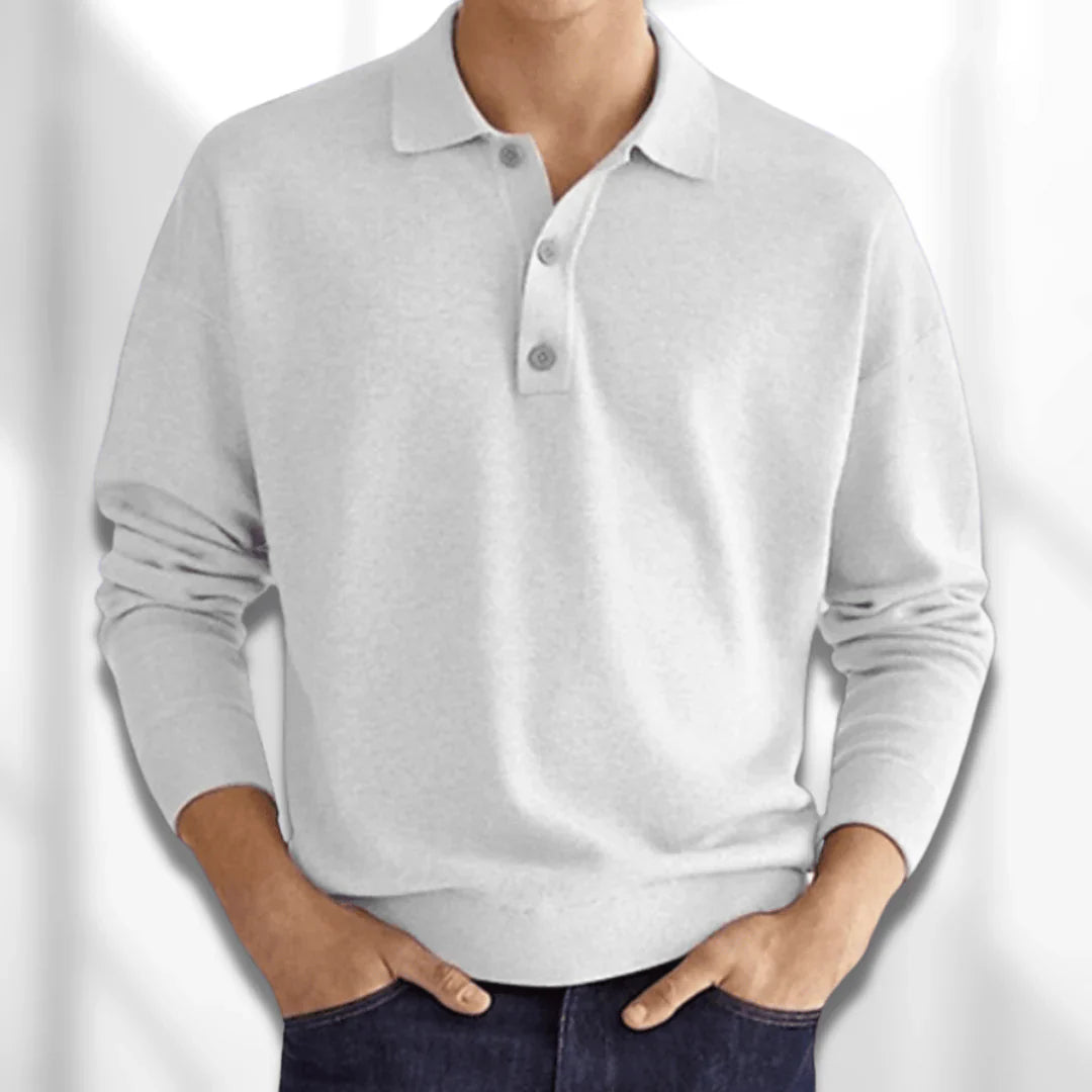 Poloshirt met Lange Mouwen voor Mannen