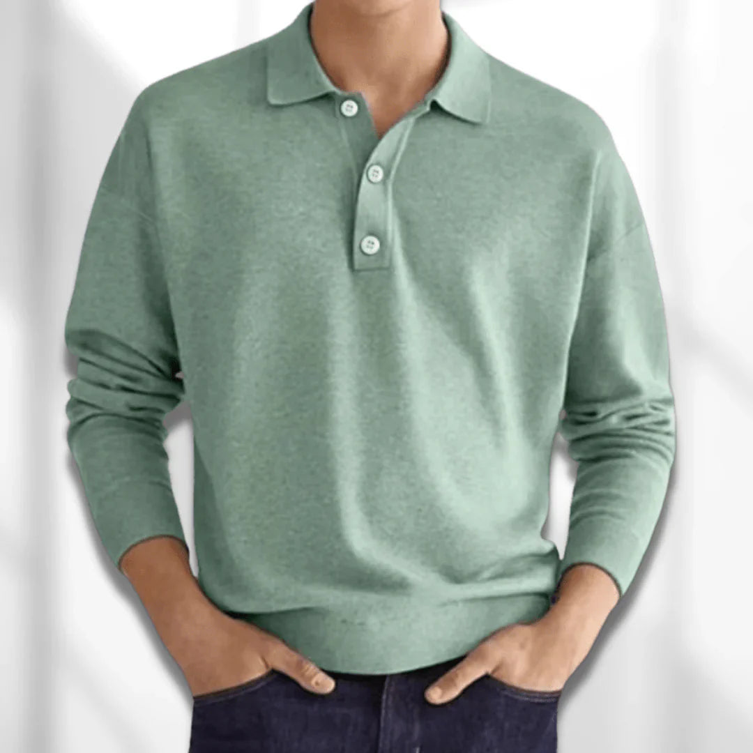 Poloshirt met Lange Mouwen voor Mannen