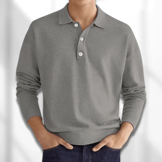 Poloshirt met Lange Mouwen voor Mannen