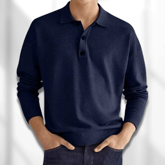 Poloshirt met Lange Mouwen voor Mannen