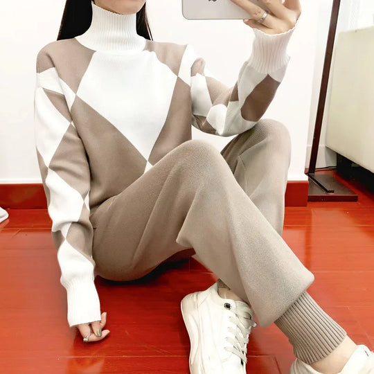 Elegante Set Shirt & Lange Broek voor Vrouwen