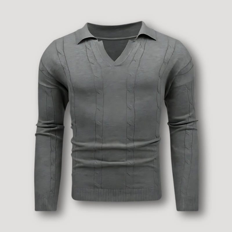 Donkergrijze Baggy Drop Shoulder Trui voor Mannen