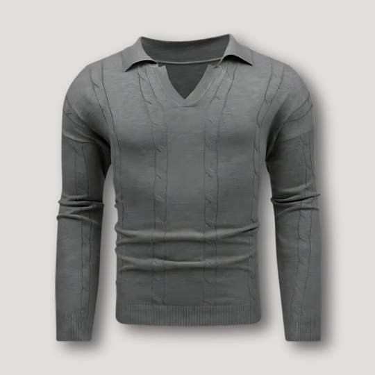 Donkergrijze Baggy Drop Shoulder Trui voor Mannen