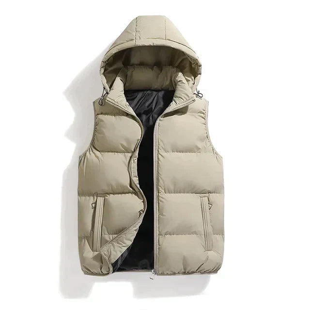 Gewatteerde Bodywarmer met Capuchon voor Mannen