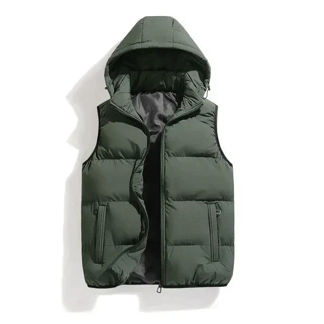 Gewatteerde Bodywarmer met Capuchon voor Mannen