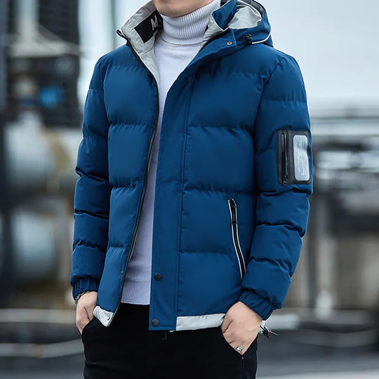 Winterjas met Afneembare Capuchon voor Mannen