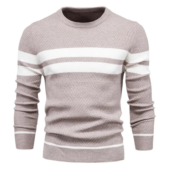 Warme Trui met Ronde Hals en Slank Model voor Mannen