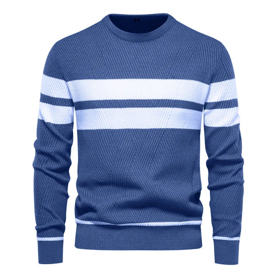 Warme Trui met Ronde Hals en Slank Model voor Mannen
