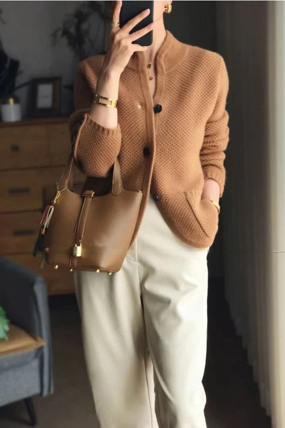 Elegante Gebreide Kasjmier Vest voor Vrouwen