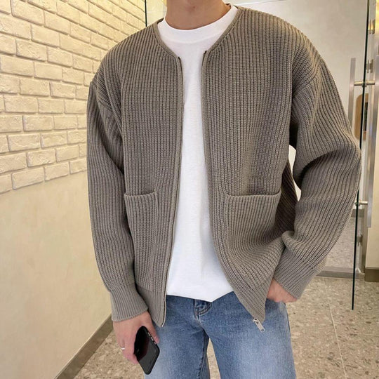 Gebreide Cardigan met Relaxte Pasvorm voor Mannen