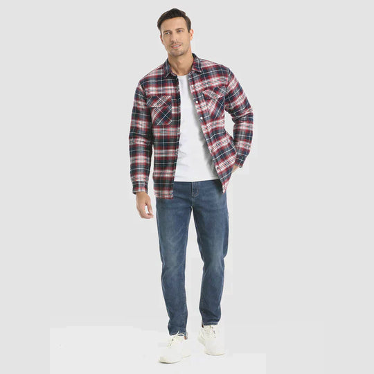 Moderne Stijl Flanellen Jas voor Mannen