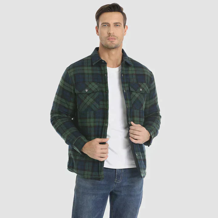 Moderne Stijl Flanellen Jas voor Mannen