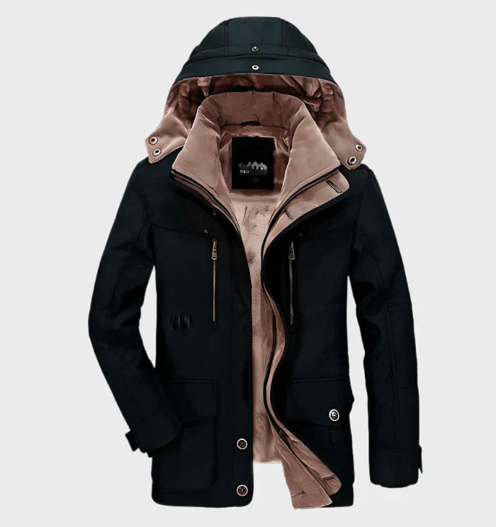 Warme Winterjas met Capuchon voor Mannen