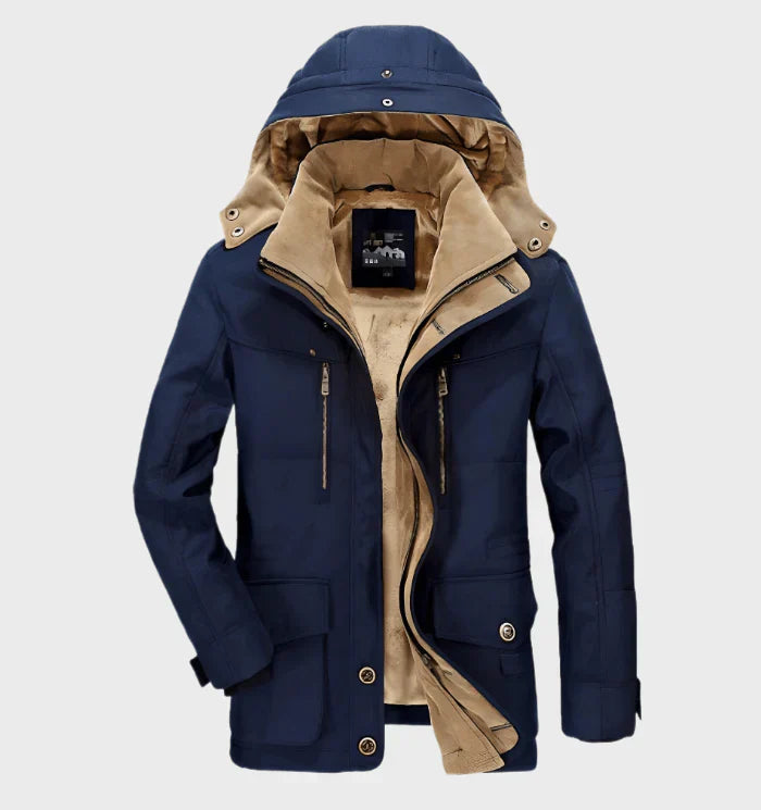 Warme Winterjas met Capuchon voor Mannen