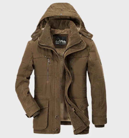 Warme Winterjas met Capuchon voor Mannen