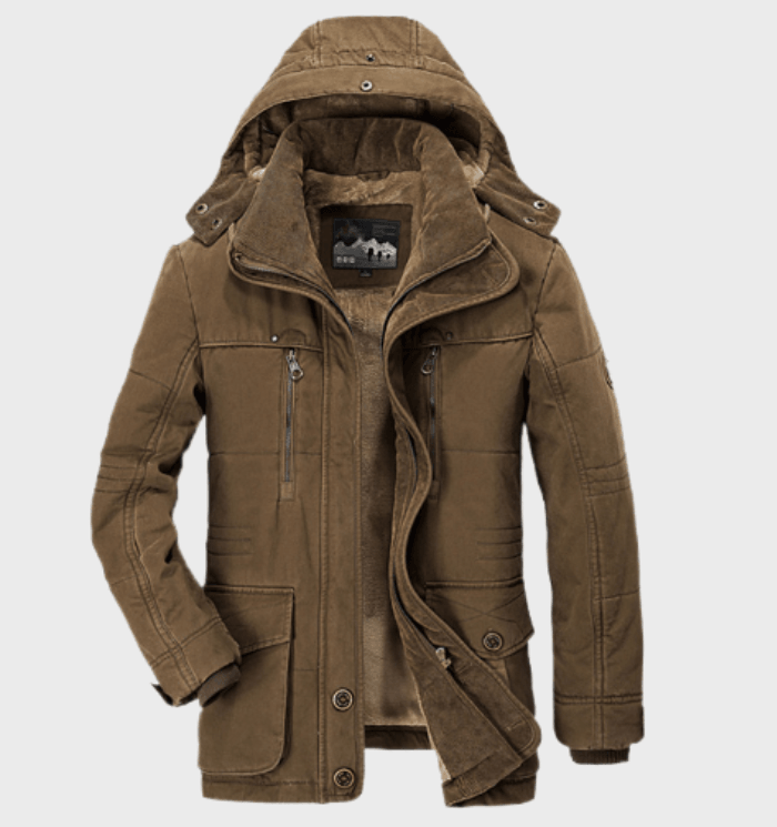 Warme Winterjas met Capuchon voor Mannen