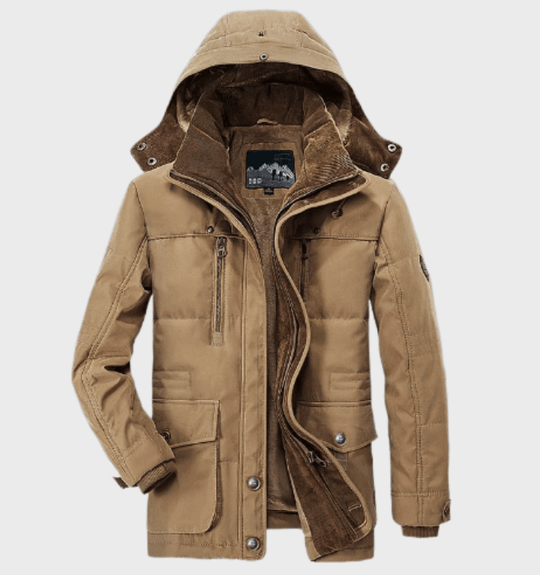Warme Winterjas met Capuchon voor Mannen