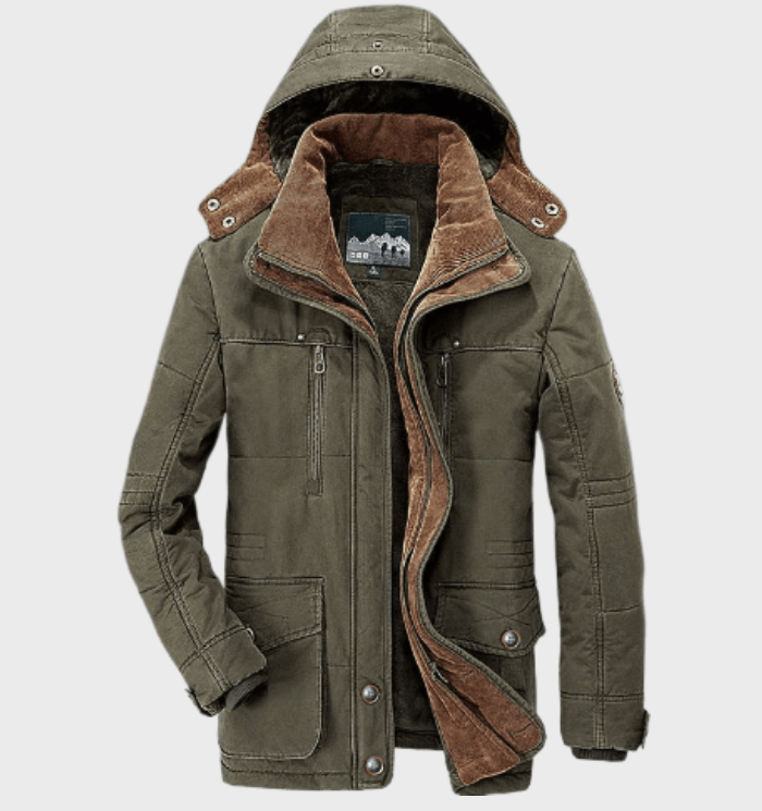 Warme Winterjas met Capuchon voor Mannen