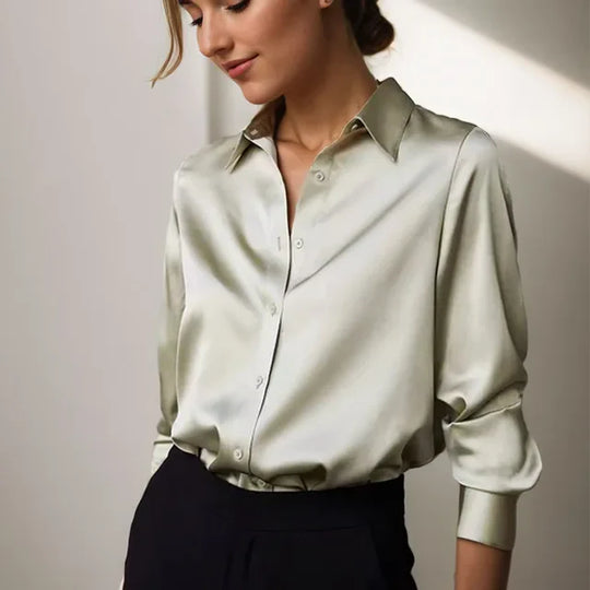 Elegante Lange Mouwen Overhemd met Knopen voor Vrouwen