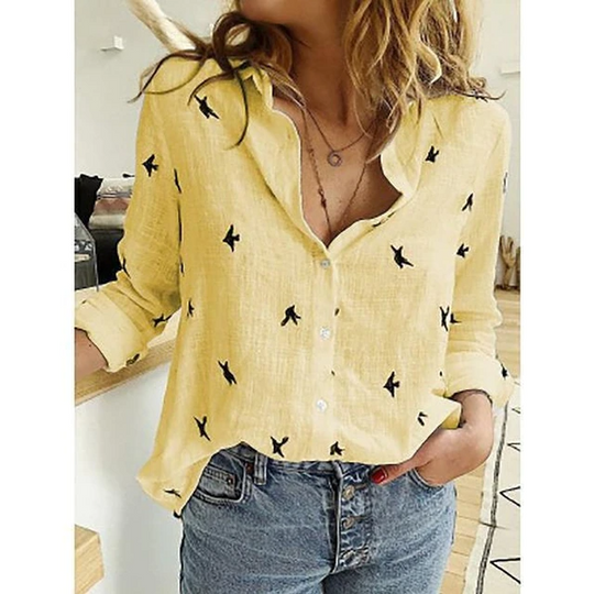 Casual Blouse met Knoopsluiting voor Vrouwen