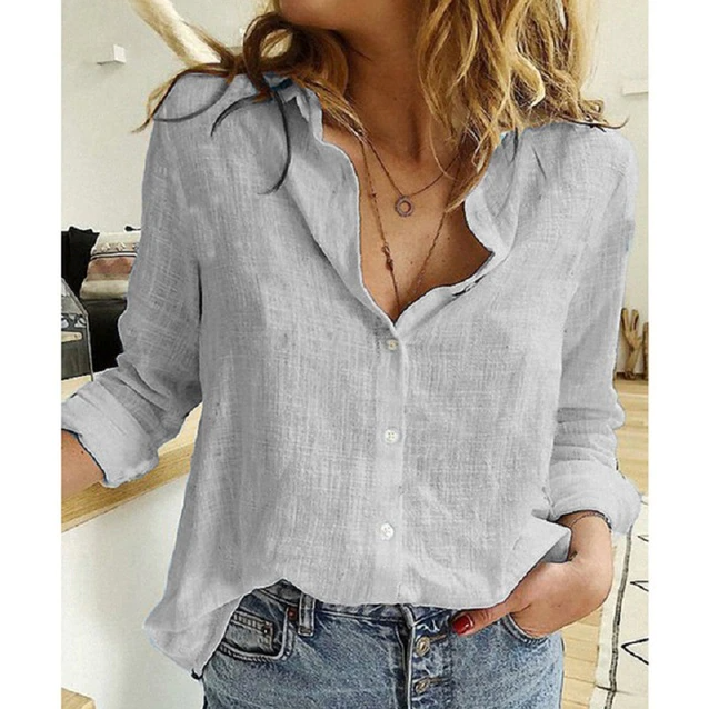 Casual Blouse met Knoopsluiting voor Vrouwen