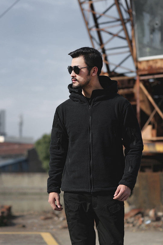 Tactische Outdoor Fleece Jas met Capuchon voor Mannen
