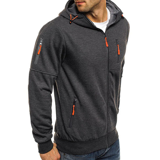 Casual Rits Hoodie Sweatshirt voor Mannen