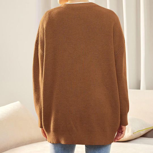 Geribbelde Cardigan met Knopen voor Vrouwen