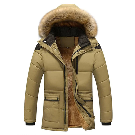 Luxe Kerst Winterjas met Bont voor Mannen