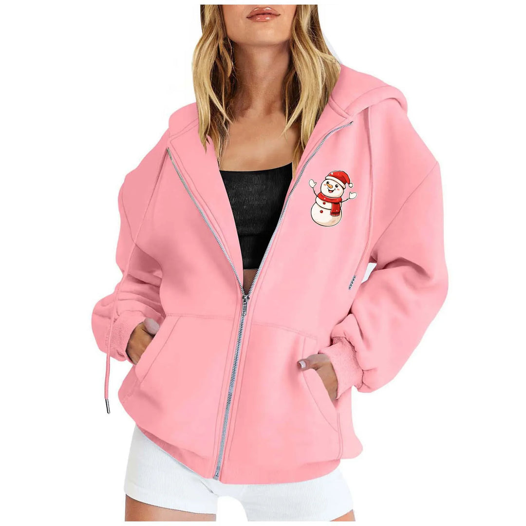 Comfy Kerst Vest met Capuchon voor Vrouwen