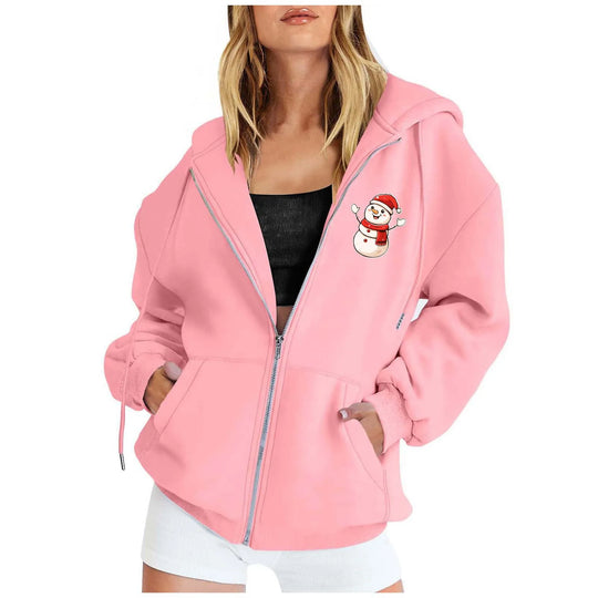 Comfy Kerst Vest met Capuchon voor Vrouwen