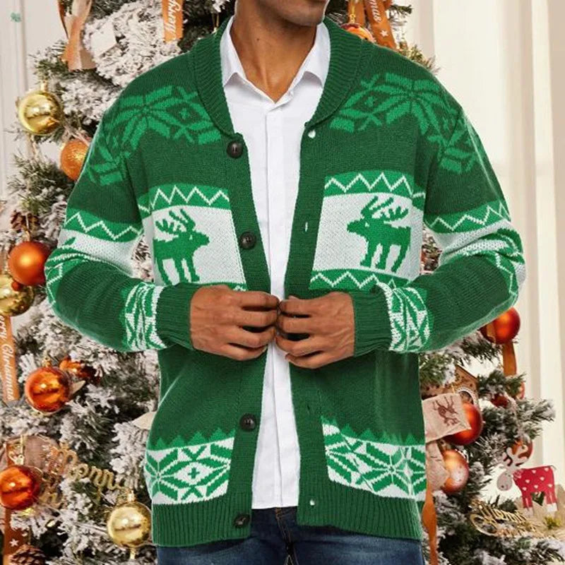 Luxe Gebreide Kerst Vest voor Mannen