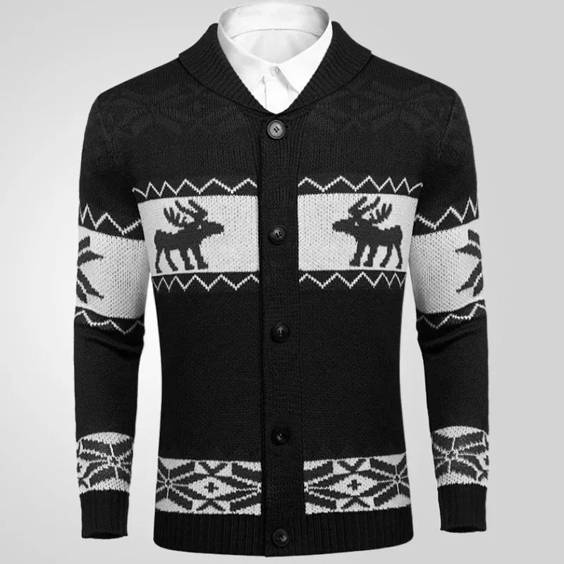 Luxe Gebreide Kerst Vest voor Mannen