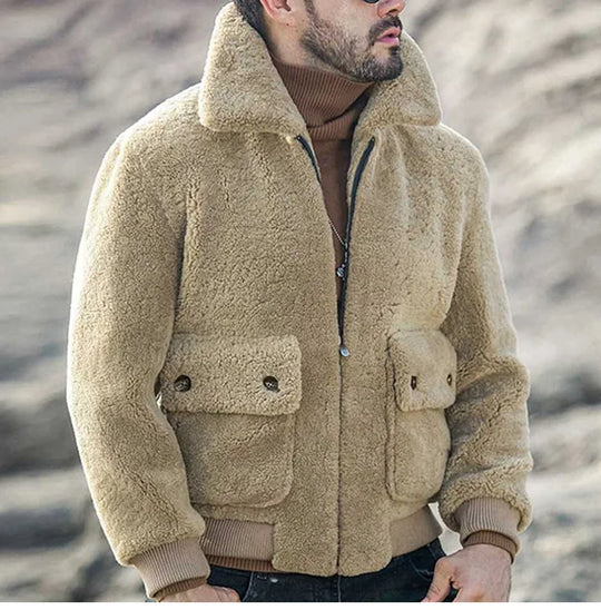 Stijlvolle Teddy Jas met Warme Sherpa Voering voor Mannen