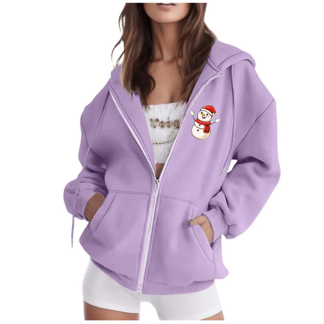 Comfy Kerst Vest met Capuchon voor Vrouwen