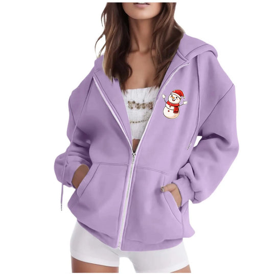 Comfy Kerst Vest met Capuchon voor Vrouwen