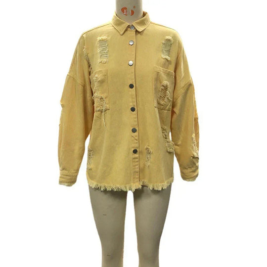 Casual Oversized Spijkerjack voor Vrouwen