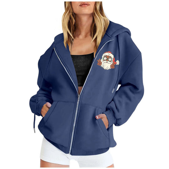 Comfy Kerst Vest met Capuchon voor Vrouwen