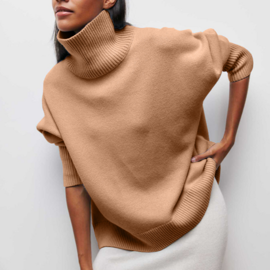Oversized gebreide trui met col voor Vrouwen