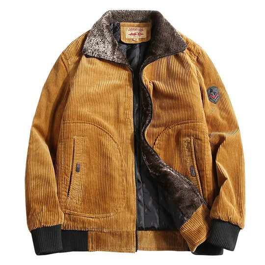 Trendy Corduroy Winterjas voor Mannen