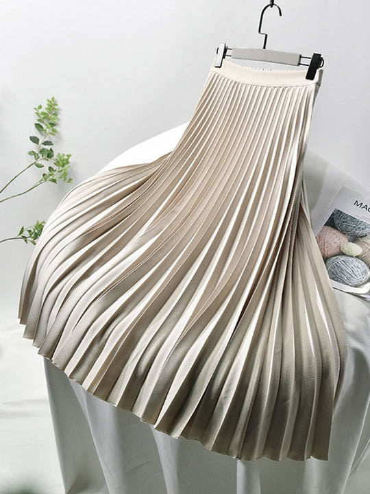 Geplooide Hoge Taille Rok voor Vrouwen